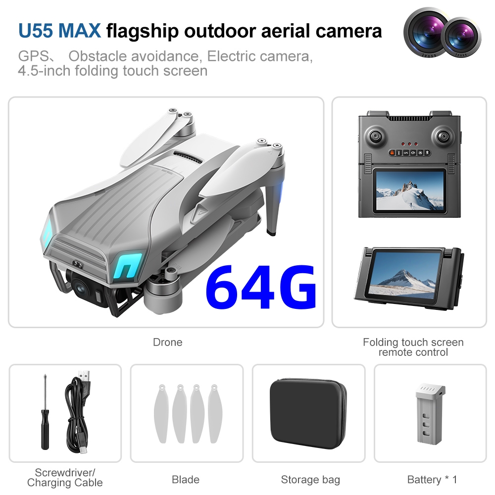 NCZOBOE U55 프로페셔널 GPS 드론 (카메라, - Drone Gimbal 2 Axis 리뷰 및 가격